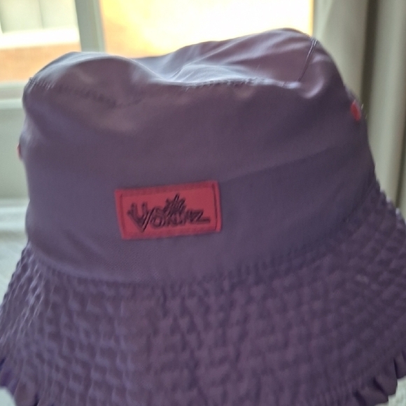 UV SKINS GIRLS REVERSIBLE  HATPurple Bucket Hat with Sea Creatures - Picture 2 of 6